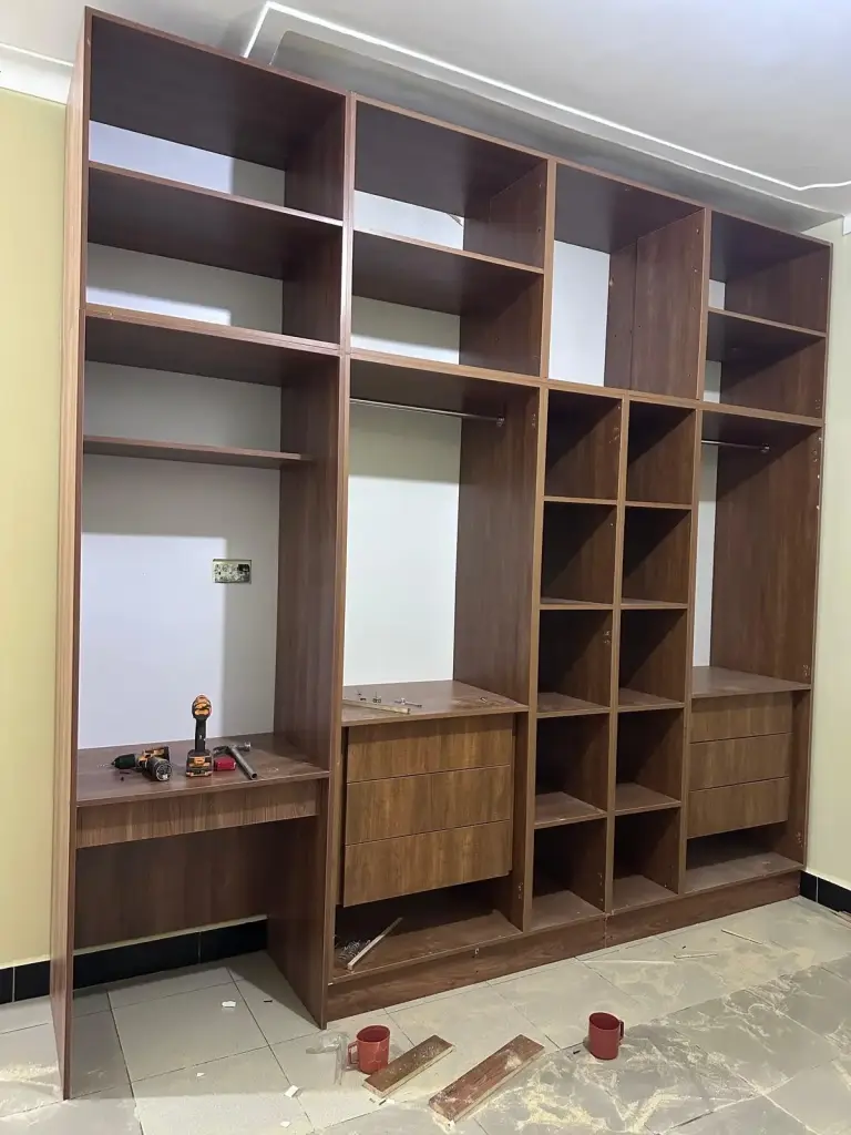 Furniture assembly projects: bookcase with desk